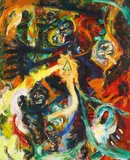 Franz Hitzler, Ohne Titel, 1982, Öl auf Leinwand