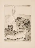 Max Pechstein, Yali VII (Gewitter), 1923, Radierung auf dünnem Papier
