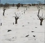 Kurt Mühlenhaupt, "Zwischen Gatow u. Kladow", 1977, Acryl auf Spanplatte