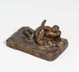 Alfred Hrdlicka, Amore 88, Bronze, braun patiniert