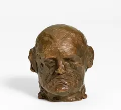 Selbstporträt by Alfred Hrdlicka, 1986, Bronze, braun patiniert, sold Jun 2021
