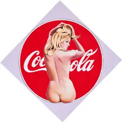 The pause that refreshes by Mel Ramos, Farbserigrafie und Emaille auf Blech, sold May 2021