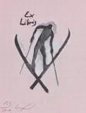 Peter Doig, The Wonders of Ski-ing, 2007, Künstlerbuch mit Offset-Ex-Libris auf Velin