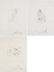 Salvador Dalí, Actes nues, 1974, Mappe mit 8 kolorierten Radierungen auf Japan
