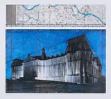 Wrapped Reichstag XV by Christo, 1995, Farboffset auf Büttenkarton, sold May 2021