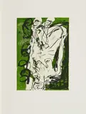 Georg Baselitz, Ohne Titel, 1994, Farbradierung auf BFK RIVES (Wasserzeichen)