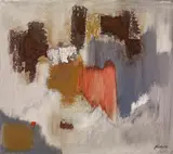 "Irgendwo" by Fritz Winter, 1963, Öl auf Leinwand, sold Jun 2021