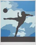 The Football Player by Vik Muniz, 2012, Pigmentdruck auf leichtem Karton, sold May 2021