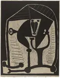 Figure by Pablo Picasso, 1948, Lithografie auf Arches (Wasserzeichen), sold Jun 2021