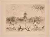 L'Académie de Paris by Salvador Dalí, 1971, etching, sold Oct 2021