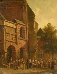 Auktion 479, Los 117 by Adrianus Eversen, Öl auf Holz, sold Jan 2022
