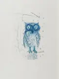 La chouette bleue by Salvador Dalí, 1968, Farbradierung auf Japan, sold Jan 2020