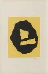 Maske by Jean Arp, 1958, Farbholzschnitt auf Velin, sold Jan 2020