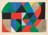 Composition horizontale by Sonia Delaunay, Um 1975, Farblithografie auf Arches (Wasserzeichen), sold Jun 2020