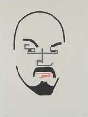 Lenin by Walter Dexel, 1970, Farbserigrafie auf Velin, sold Feb 2020