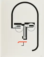 Der Staatsmann (Heinrich Brüning) by Walter Dexel, 1970, Farbserigrafie auf Velin, sold Jun 2019