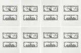 Öyvind Fahlström, 108 Dollar Bill, 1976, Jeweils: Serigrafie auf festem Velin