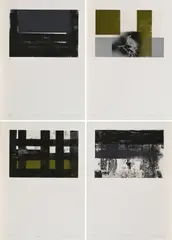 Helmuth M. Federle, Ode an das Flüstern und das Schweigen, 1996, Jeweils: Farbradierung auf Bütten