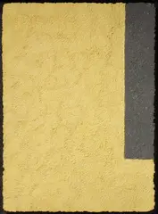 Frank Badur, Double incident, 1991, Pigmentierter Baumwollpulp und farbige Hadern auf hinterlegtem Japanpapier