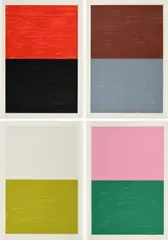 Günther Förg, Berliner Serie, 2001, 4 Farbserigrafien auf Velin