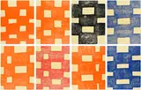 Ohne Titel by Günther Förg, 1990, Serie von acht Farbholzschnitten auf RIVES (Wasserzeichen), sold Aug 2019