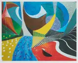 Third Detail, Snails Space, March 25th 1995 by David Hockney, 1995, Farbiger Inkjet-Print auf Karton, sold Oct 2019
