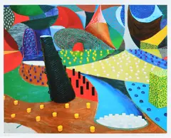 David Hockney, Second Detail, Snails Space, March 25th 1995, 1995, Farbiger Inkjet-Print auf Karton
