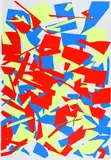Imi Knoebel, Aus: "Rot Gelb Blau", 1993, Farbserigrafie auf Karton