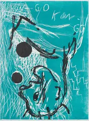 Orangenesser by Georg Baselitz, 1981, Farblinolschnitt auf Velin, sold Jan 2020