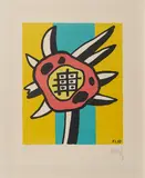 Fernand Léger, Le Tournesol, 1953, Farblithografie auf ARCHES (Wasserzeichen)