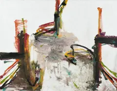 Tom Lieber, Ohne Titel, 1988, Farbmonotypie auf Japan