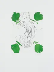 Ohne Titel by Georg Baselitz, 1999, Farbradierung auf BFK RIVES FRANCE (Wasserzeichen), sold Apr 2020