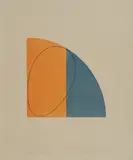 Robert Mangold, Curved Plane / Figure II, 1995, Farbholzschnitt auf Japan