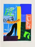 Bruce McLean, Another Bad Night Out On Sausage Street, Farbserigrafie auf ARCHES FRANCE (Wasserzeichen)