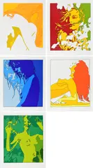 Werner Berges, Sommer, 1972, Serie von 5 Farbserigrafien auf festem Velin