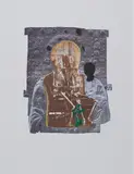 Haralampi G. Oroschakoff, Aus: "Columbus - In Search of a New Tomorrow", 1992, Farbserigrafie auf leichtem Karton