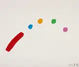 C. O. Paeffgen, Höhepunkt (Strich und Punkt), 1997, Acryl auf Leinwand