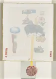 Robert Rauschenberg, Howl (Aus: "7 Characters"), 1982, Büttenpapier und Collage mit Blattgoldauflagen und Medaillon