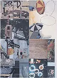 <br />Most Distant Visible Part of the Sea/Umbrellas by Robert Rauschenberg, 1982, Farboffsetlithografie auf Velin, sold Jun 2019