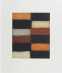 Sean Scully, Blue Fold, 2006, Farbaquatinta auf Somerset England (Wasserzeichen)