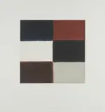Sean Scully, Himmelblau Fold, 2003, Farbaquatinta auf Hahnemühle (Wasserzeichen)