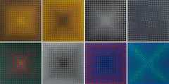 Victor Vasarely, Konvolut von 8 Serigrafien (Aus: "CTA"), Jeweils: Farbserigrafie auf Karton