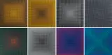 Victor Vasarely, Konvolut von 8 Serigrafien (Aus: "CTA"), Jeweils: Farbserigrafie auf Karton