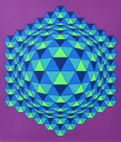 Ohne Titel by Victor Vasarely, Farbserigrafie auf Karton, sold Aug 2019