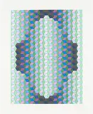 Ohne Titel by Victor Vasarely, Farbserigrafie auf festem Velin, sold Feb 2020