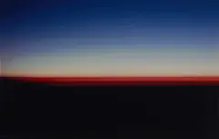 Michael Wesely, Sunset at Long Valley, 1999, C-Print. Auf Aluminium kaschiert. Unter Glas