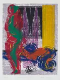 Ernst Wille, Im Schatten des Doms, 1988, Farbserigrafie auf Velin