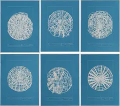 Terry Winters, Intervals, 2003, Jeweils: Farbige Aquatinta mit Präegdruck auf handgeschöpftem Bütten