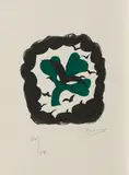 Georges Braque, Le Trefle (Aus: "Lettera Amorosa"), 1963, Farblithografie auf ARCHES (Wasserzeichen)