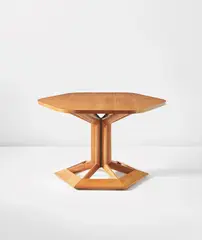 Studio B.B.P.R., Prototype library table, circa 1958, Walnut, walnut-veneered wood, brass